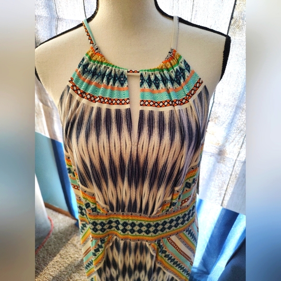 NWT size 16P London Style Collection Petites geometric pattern maxi dress - Picture 5 of 11